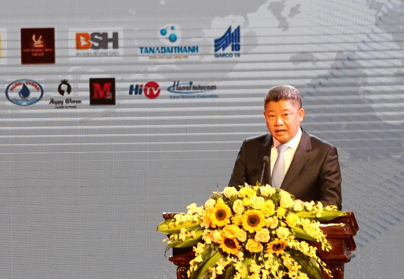 Phó Chủ tịch UBND TP Hà Nội Nguyễn Mạnh Quyền phát biểu chỉ đạo tại sự kiện.